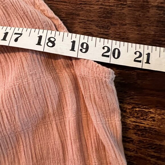 Free People Peach Sleeveless Sheer Embroidered High Neck Top L - Picture 10 of 11